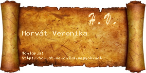 Horvát Veronika névjegykártya